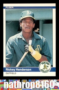 1984 Fleer #447 Rickey Henderson HOF Baseball fast neuwertig/NM + Oakland Athletics 8938 - Bild 1 von 4