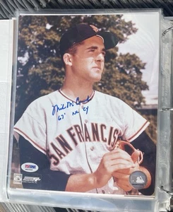 Mike McCormick Signed 8x10 Photo Giants Autographed “67 NL CY” Auto PSA - Picture 1 of 2