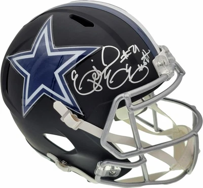 Casco Beckett réplica velocidad tamaño completo negro mate vaqueros automático Ezekiel Elliott Foto 1 de 4