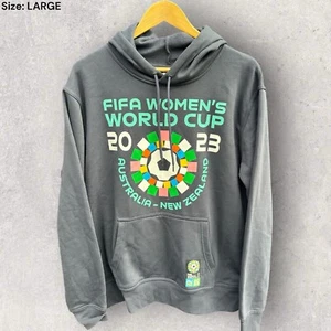 FIFA WOMENS WORLD CUP 2023 BLACK HOODED JUMPER FOOTBALL size Large - Picture 1 of 3