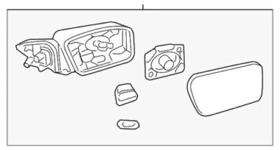 Conjunto de espejo retrovisor base sedán Zephyr 6H6Z17683B Ford Lincoln MKZ 2006-2010 NUEVO FABRICANTE DE EQUIPOS ORIGINALES Foto 1 de 4