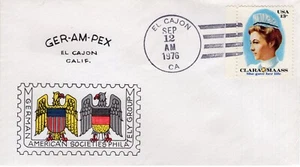 DEUTSCHAMERIKANISCHE GESELLSCHAFTEN - EL CAJON, CA 1976 FDC17811 - Bild 1 von 1