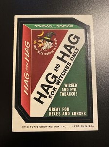 1974 Topps Original  Wacky Packages 7th Series Hag and Hag Tan Back
