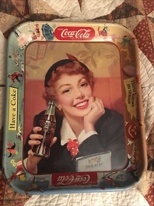6 Vintage 1950's Coca-Cola Metal Serve Trays Thirst knows no season-Have A Coke - Picture 1 of 7