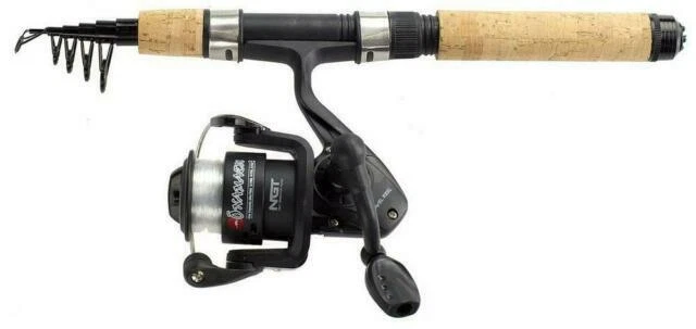 NGT Unisex's Onamazu Mini Travel Telescopic Rod and Reel Combo, Green, One Size