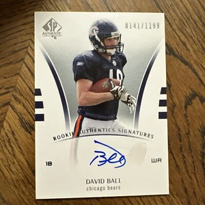 David Ball 2007 SP Authentic On Card Autograph Rookie Auto #d /1199 Bears #210 - Picture 1 of 2
