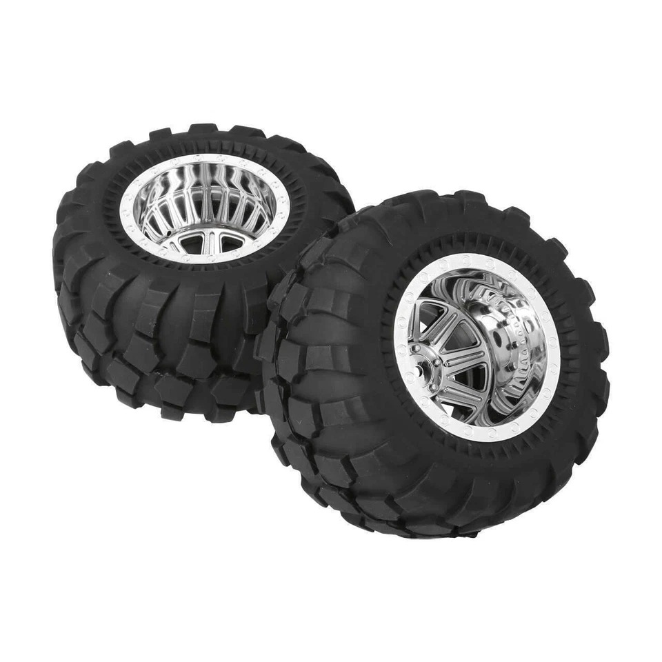 CEN Racing CQ0501 Wheel And Tire Glued (Chrome) - NP (2pcs/pack) - Image 1 of 1