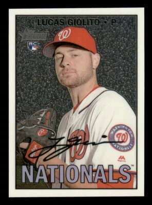 2016 Topps Heritage High Chrome Parallel #514 Lucas Giolito Nationals 341/999 - Image 1 of 2