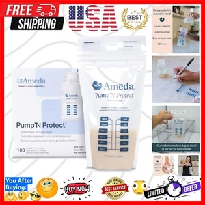 Freezer-Friendly 6oz Breast Milk Storage Bags - 100 Pack, Reinforced for Safety - Picture 1 of 8