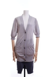 DRIES VAN NOTEN Gray Rayon Polyamide Cardigan Size L - Picture 1 of 17