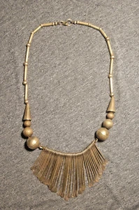 necklace with fringe vintage tribal hippie - Picture 1 of 2