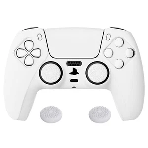 PlayVital White Anti-Slip Silicone Cover Soft Rubber Case for ps5 Pure Series - Picture 1 of 8