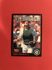 1993 LEAF BASEBALL CARD TRIPLE PLAY TERRY STEINBACH #177