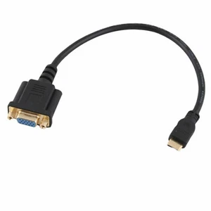 Mini HDMI-compatible Male To DB15 VGA 15Pin Female Video AV Adapter Cable HDTV - Picture 1 of 4