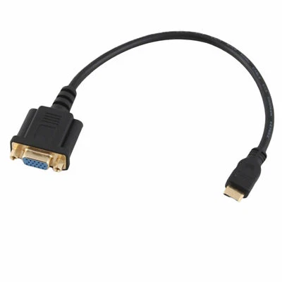 Mini HDMI-compatible Male To DB15 VGA 15Pin Female Video AV Adapter Cable HDTV - Image 1 of 4