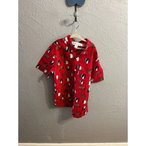 boys old Navy red short sleeve button up shirt size large 10–12 - Picture 1 of 6