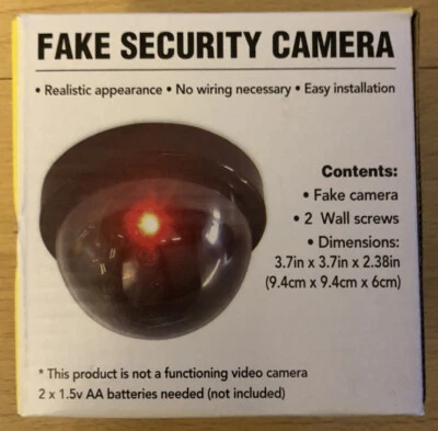 Fake Dummy Video Security Camera Dome Replica W Light For Home, Business, Office - Image 1 of 4