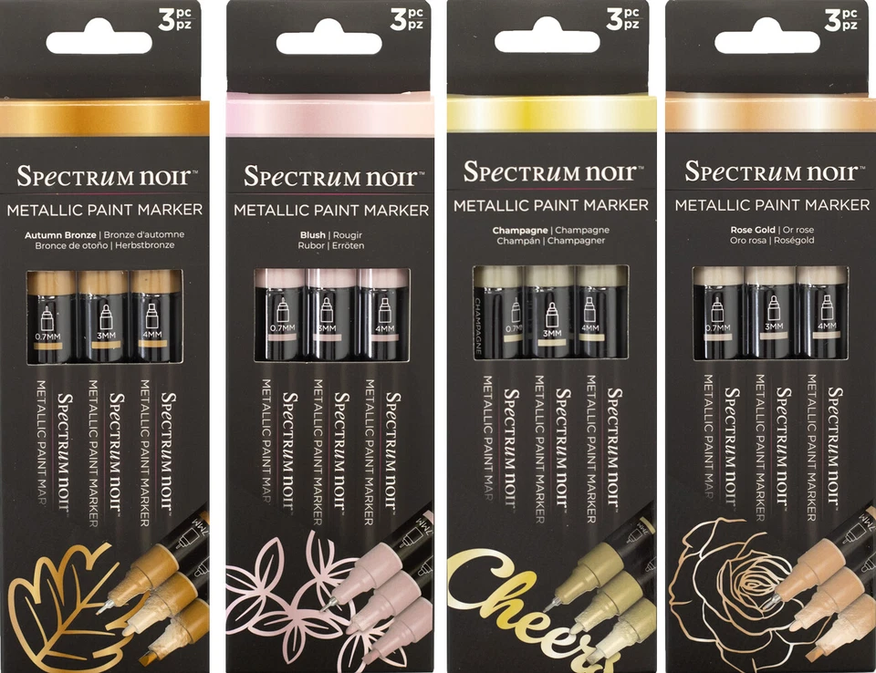 Spectrum Noir - Metallic Paint Markers (3pc) by Crafters Companion - Image 1 of 1