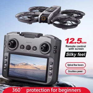 Drone 8K HD Dual Camera Brushless Obstacle Avoidance With Screen RC Quadcopter - Picture 1 of 24