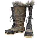 Sorel Boots Womens 10 Cate Great Tall Leather Waterproof Winter Fashion 1642-035