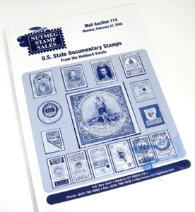 Muskat Briefmarken Verkauf Auktion Katalog US State Documentary Stamps Hubbard Nachlass - Bild 1 von 4