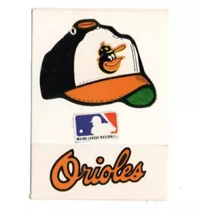 Adesivo squadra Fleer 1980 cappello logo 1960 retro World Series Baltimore Orioles - Foto 1 di 1
