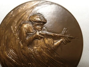 1984 1944 d day 40Y bronze 76mm french medal resistance by santucci ww2 - Picture 1 of 3