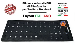 ADESIVI LETTERE TASTIERA ITALIANA ITA KEYBOARD STICKER REALIZZATE IN ITALIA - Foto 1 di 2