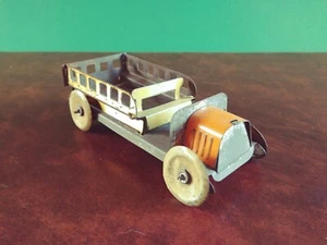 Early French Tin Penny Toy Delivery Truck Tinplate CR Rossignol - Picture 1 of 8