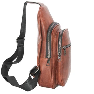 Crossbag Bodybag Sling Bag Schulter Brusttasche Umhängetasche Crossbody Leder - Bild 1 von 9