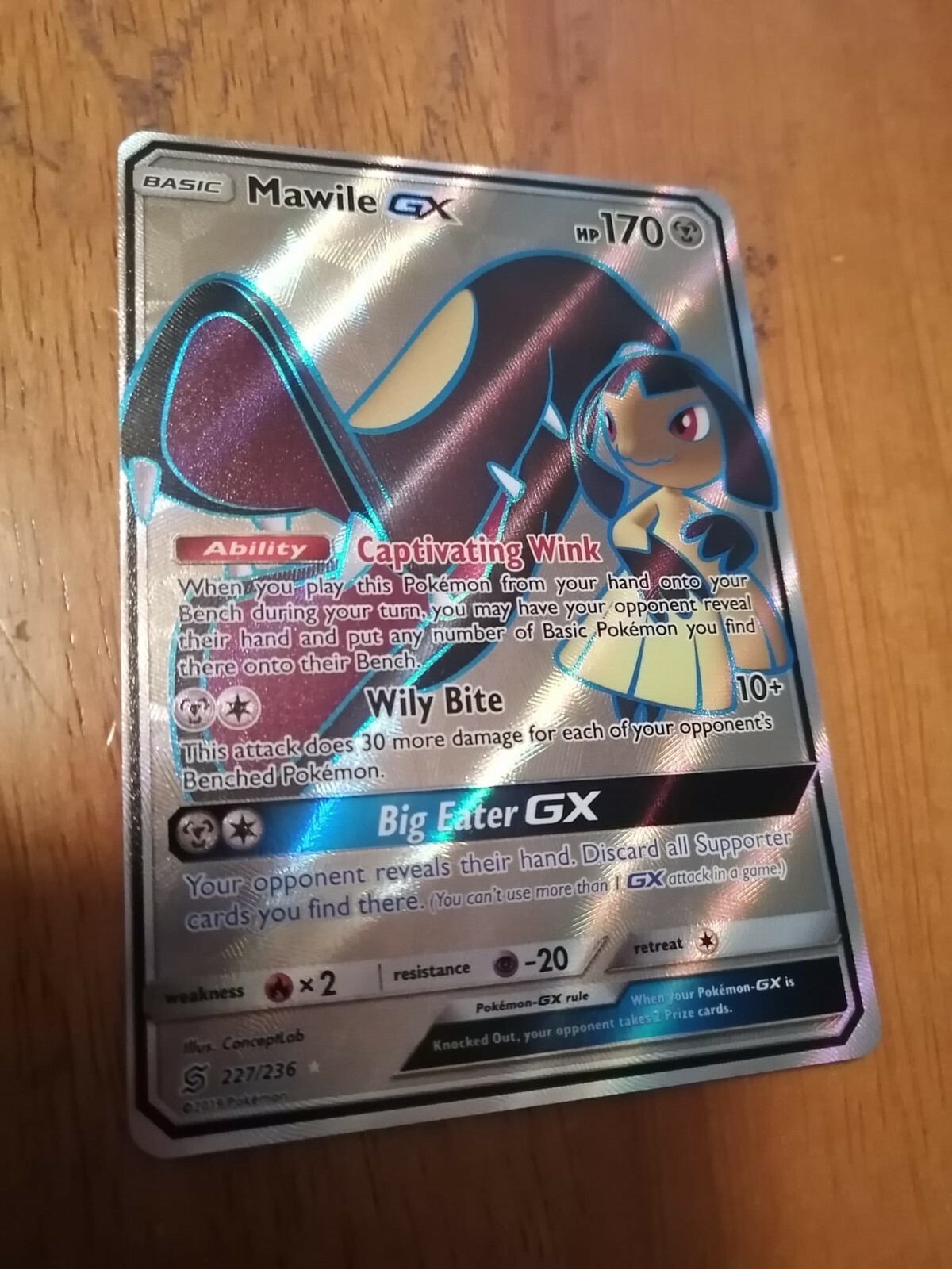 Pokemon Sun & Moon Unified Minds Mawile GX Reverse Holo Foil Card | eBay