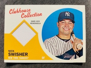 2012 Topps Heritage Nick Swisher Clubhouse Collection Game Used Jersey Relic