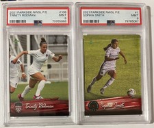 2021 Parkside Volume 1 NWSL 200 Card Set PSA 9 SOPHIA SMITH & TRINITY RODMAN RC