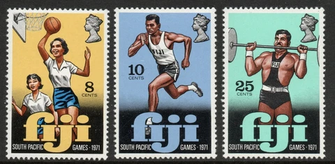 Fiji 1971 South Pacific Games set SG 451-453 Mnh Cover