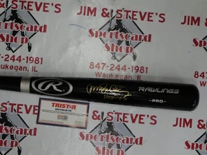 PIPISTRELLO NERO FIRMATO RYNE SANDBERG RAWLINGS PRO SCRITTA "HOF 05" - TRISTAR COA - Foto 1 di 3