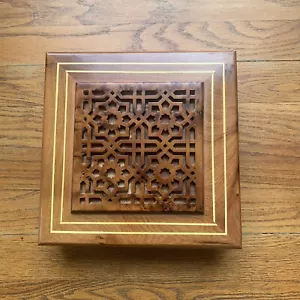 Hand Carved and Handmade Cedar Wood Box/Araar or Thuya wood Box/Moroccan Style - Picture 1 of 4