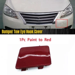 1 pieza para parachoques delantero Nissan Sentra 2013-2015 gancho de remolque agujero tapa roja - Imagen 1 de 5