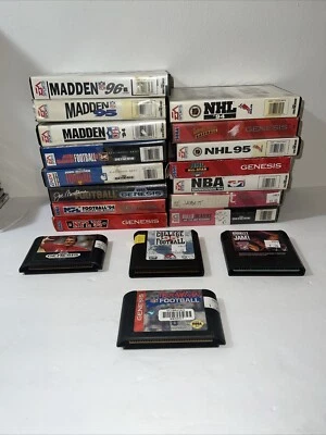 Huge Sega Genesis Boxed Games Lot Of 15 W/ 4 Loose Games POPULAR GAMES - Image 1 of 4