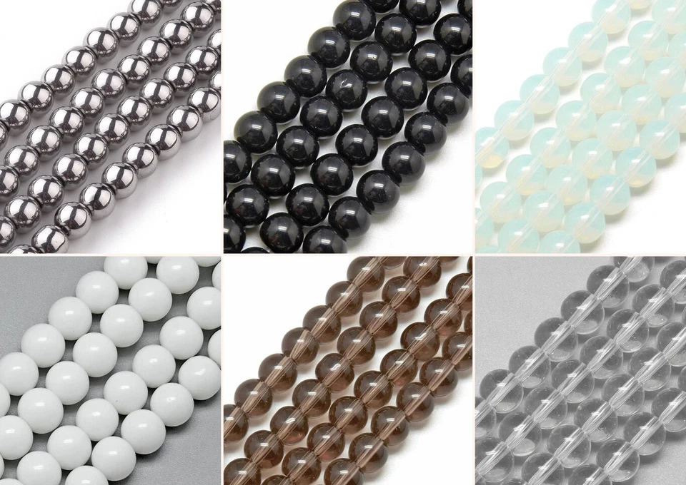 4mm Glasperlen rund 80St. Fädelloch 0,5mm versch. Farben - Bild 1 von 1