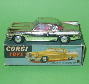 Corgi / 211 Studebaker Golden Hawk in Plated Finish / Boxed - Picture 1 of 12