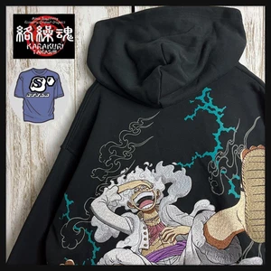 Sudadera con Capucha Karakuri Tamashii One Piece Gear 5 Luffy Bordada con Cremallera Talla L Me - Imagen 1 de 14