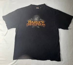 Harley Davidson Black T-shirt Adult Large Milwaukee, WI Skull Logo - Picture 1 of 10