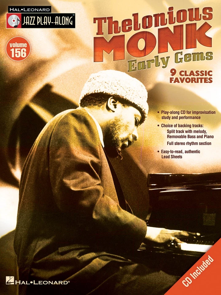 Thelonious Monk Early Gems Jazz Play-Along Vol 156 Bb Eb C Sheet Music Book CD - Image 1 of 1