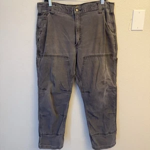 Carhartt Men's Relaxed Fit Double Knee Grey Carpenter Pants 36x32 - Imagen 1 de 8