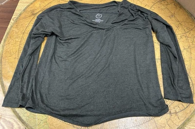 NUEVO SIN ETIQUETAS Mujer Camiseta Manga Larga 24/7 Maurices Talla L Color Verde Foto 1 de 4