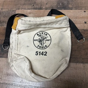 Klein Tools 5142 Tool Bag Canvas Utility Bag Interior Pocket 9" x 8" x 10" - Picture 1 of 8