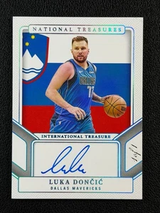 LUKA DONCIC 2024-25 NATIONAL TREASURES INTERNATIONAL TREASURE PLATINUM AUTO 1/1 - Picture 1 of 3