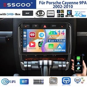 DAB+ CarPlay Android 14 Autoradio GPS NAVI KAM BT 6+128G Für Porsche Cayenne 9PA - Bild 1 von 16