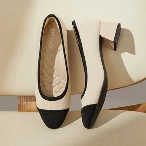 Vivaia Julie Pro Almond-Toe Chunky Heel, Black Beige (EU 40, US 9) - Bild 1 von 11