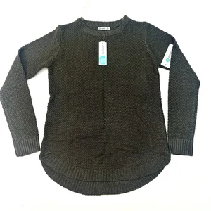 Pink Clover Stitch Fix Curved Hem Crewneck Sweater S Brown NWT - Picture 1 of 7